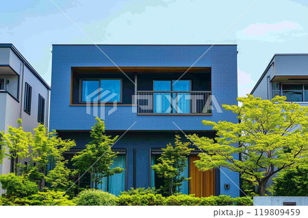 モダンな家と植栽のイメージ 119809459