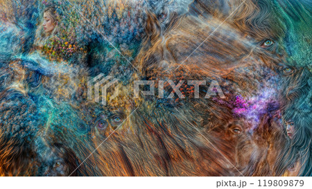 Cosmic Swirl Textured Endpaper Book Cover Abstract Background Endsheet 119809879