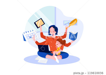 Multitasking Illustrations 119810036