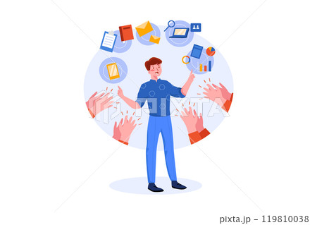 Multitasking Illustrations 119810038