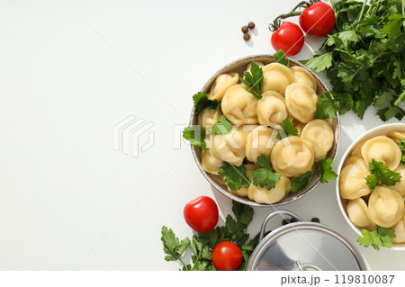 Dumplings, concept of tasty food, dough food 119810087