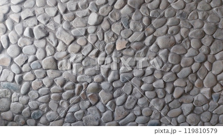 A wall of cobblestones of a different color 119810579