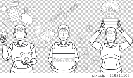 ロボアドバイザーの投資のイメージ ロボアドバイザーの投資のイメージ 119811102