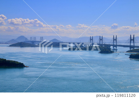 瀬戸大橋・下津井瀬戸大橋・第二展望台から(岡山県・倉敷市) 瀬戸大橋・下津井瀬戸大橋・第二展望台から(岡山県・倉敷市) 119811120