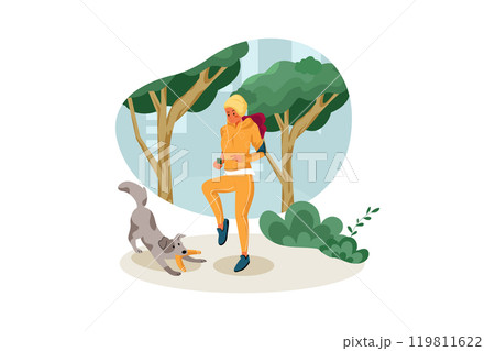 Outdoor Exercise Illustration Outdoor Exercise Illustration 119811622