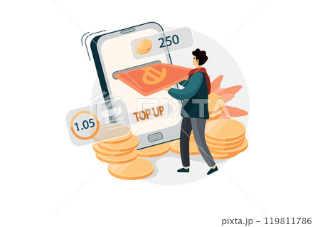 Top-up Balance Illustration 119811786