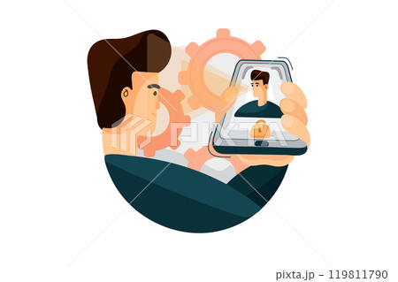 Face Unlock Access Permission Illustration 119811790