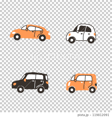 色んなかわいい自家用車4点セット 色んなかわいい自家用車4点セット 119812091