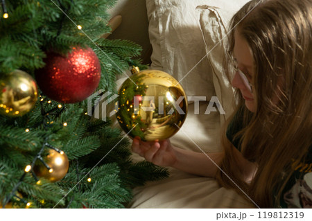 pine ethnicity sweet top girl play fir child ball traditional daughter christmas merry tree winter pine ethnicity sweet top girl play fir child ball traditional daughter christmas merry tree winter 119812319