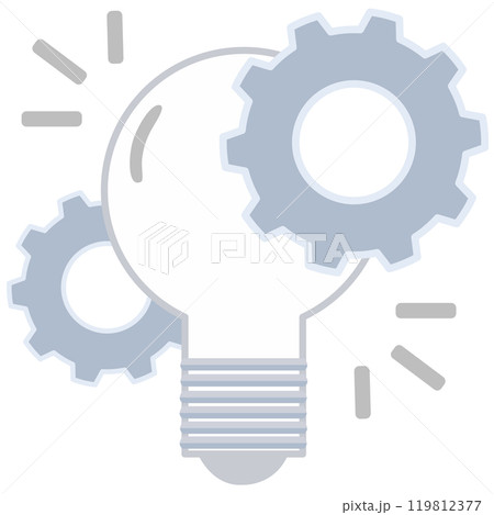 Light bulb and gear icon. innovation symbol. 119812377