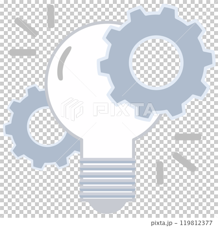 Light bulb and gear icon. innovation symbol. 119812377