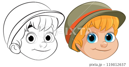 Smiling Boy with Hat 119812637