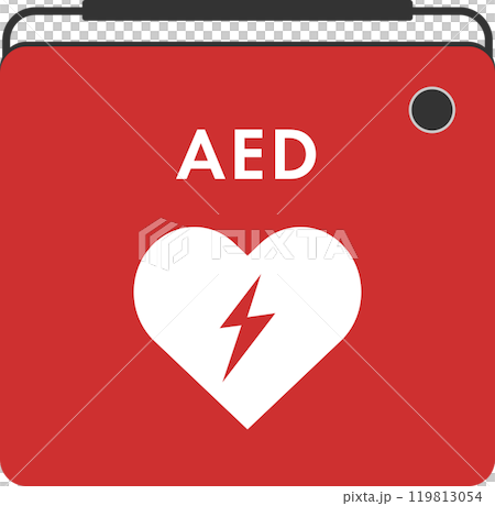 AED機器のシンプルカラーアイコン 119813054