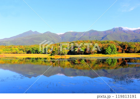 北海道紀行　　　9月下旬の知床五湖　　　紅葉の知床五湖 119813191