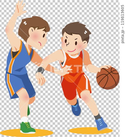 Man dribbling a basket 2 Man dribbling a basket 2 119813605