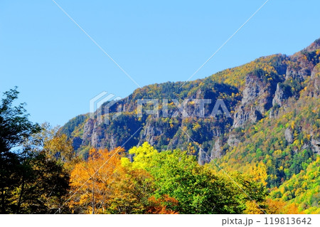 北海道紀行 9月下旬の層雲峡 紅葉の層雲峡 北海道紀行 9月下旬の層雲峡 紅葉の層雲峡 119813642