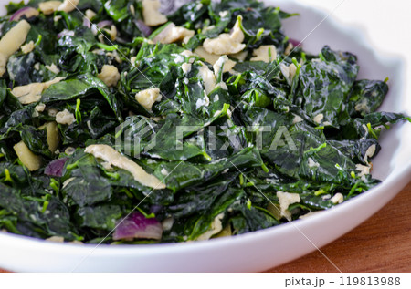 Home made Nutritious Fried Star Gooseberry Leaves. Asian food concept. Home made Nutritious Fried Star Gooseberry Leaves. Asian food concept. 119813988