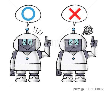 ロボットのキャラクター(マルバツ) ロボットのキャラクター(マルバツ) 119814007