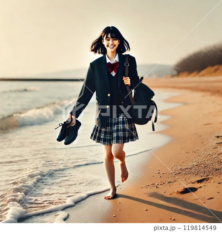 制服を着た女子高生 制服を着た女子高生 119814549