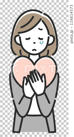 心を病んだのスーツ姿のビジネスウーマン女性 心を病んだのスーツ姿のビジネスウーマン女性 119814573