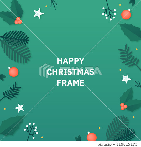 Christmas decoration illustration frame  119815173