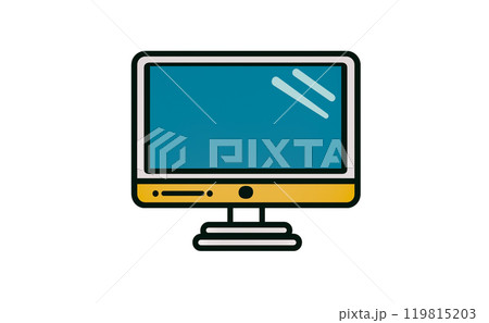 カラフルなデスクトップ パソコン アイコン - モダンでシンプルなデザイン カラフルなデスクトップ パソコン アイコン - モダンでシンプルなデザイン 119815203