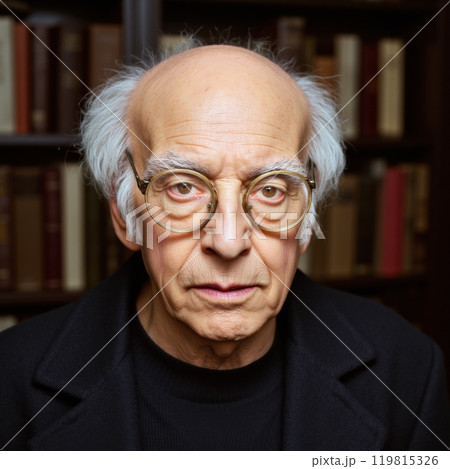 A man against a background of books. A man against a background of books. 119815326