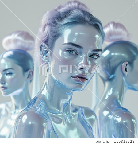 Transparent android robots. Transparent android robots. 119815328