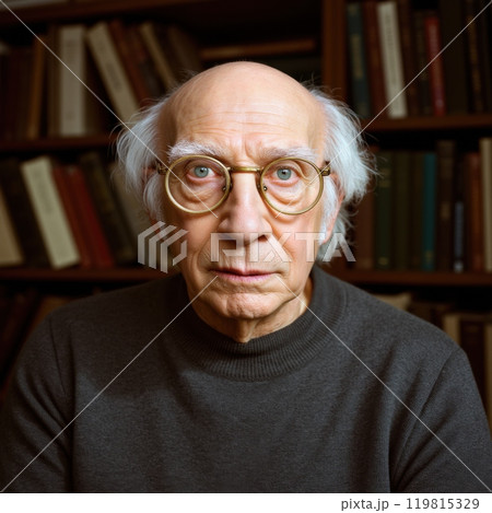 Teacher against the background of books. Teacher against the background of books. 119815329