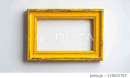 黄色いシンプルなフレーム 黄色いシンプルなフレーム 119815767