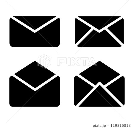 メール、メールアイコン、開封、封筒、手紙、メッセージ、アイコン 119816818