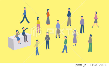 いろんな動きの人々 119817005