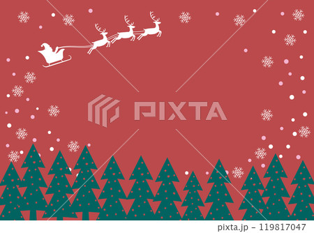 クリスマスフレームのサンタ飾り23の1 クリスマスフレームのサンタ飾り23の1 119817047