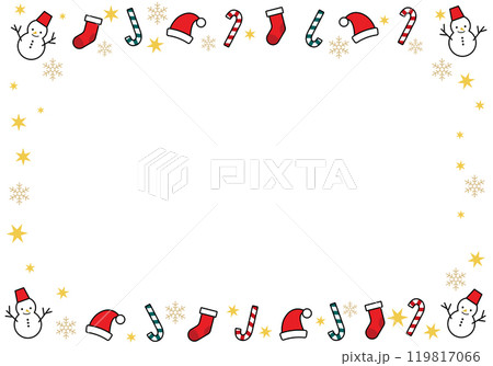 クリスマス背景オーナメント飾り22の1 119817066