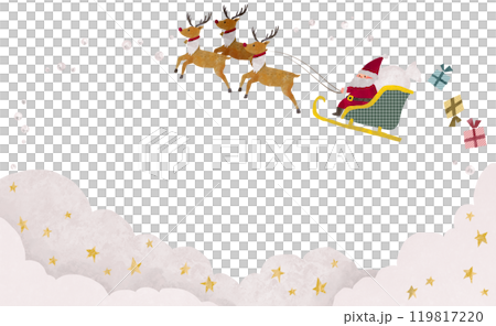 Christmas background frame illustration with glittering pearls and stars 119817220