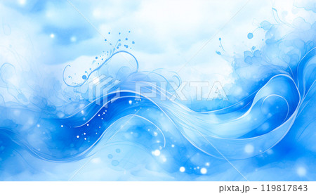 水彩画調の水のバックグラウンド。抽象的な水のイラスト,Generative AI,AI画像 水彩画調の水のバックグラウンド。抽象的な水のイラスト,Generative AI,AI画像 119817843