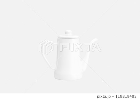 白いホーローのコーヒーポット 白いホーローのコーヒーポット 119819485