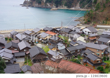兵庫県香美町 香住区余部の町並み 兵庫県香美町 香住区余部の町並み 119819600