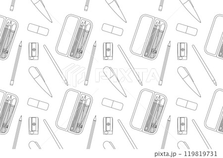 Back to School Pencil Case Coloring Page Back to School Pencil Case Coloring Page 119819731