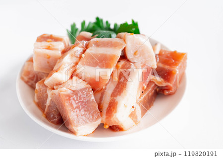 焼肉用味付け豚バラ肉 スペイン産 焼肉用味付け豚バラ肉 スペイン産 119820191