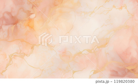 水彩風ベージュの大理石のようなマーブル模様の背景 119820380