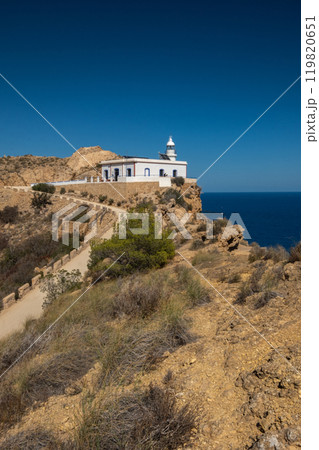 View of the lighthouse and the road to it 119820651