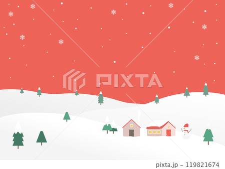 Vector illustration of winter landscape. Vector illustration of winter landscape. 119821674