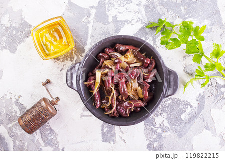 edible mushroom in bowl on a table edible mushroom in bowl on a table 119822215