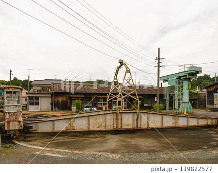 古き良き時代の天竜二俣駅国登録有形文化財の転車台 119822577