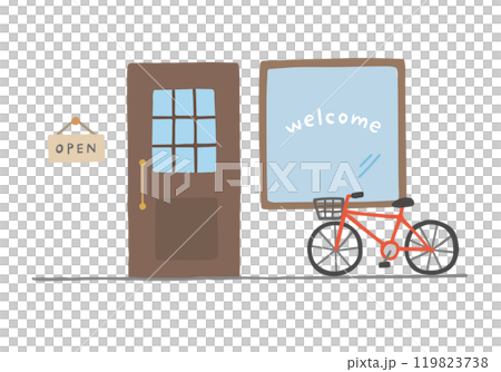 Cute store exterior illustration 119823738