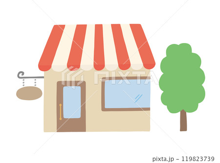 かわいい店の外観イラスト 119823739
