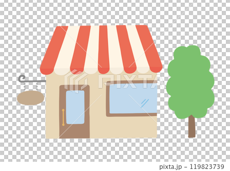 かわいい店の外観イラスト 119823739