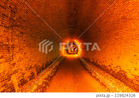 【群馬県】アプトの道・遊歩道のトンネル内部 119824326