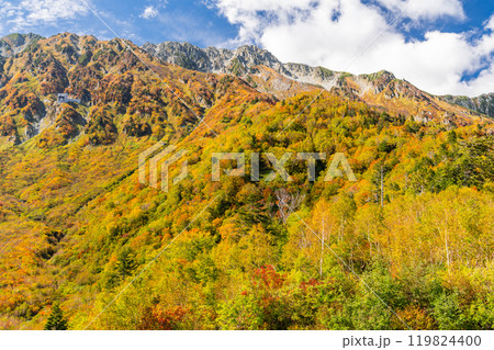 《富山県》紅葉の黒部平・立山黒部アルペンルート 《富山県》紅葉の黒部平・立山黒部アルペンルート 119824400